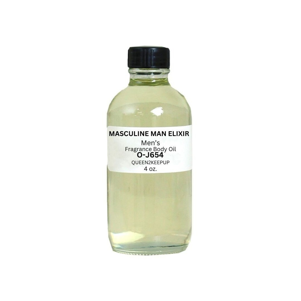 Masculine Man Elixir (Men) Body Oil 4 oz Fragrance All Natural Scent